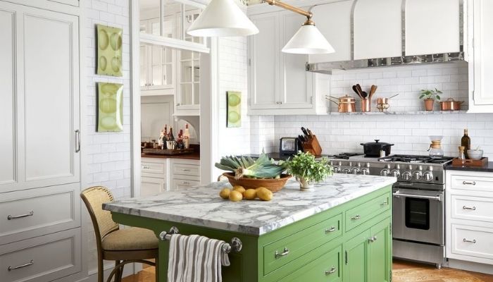 Green Lacquer Cabinets