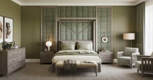 Green and Grey Bedroom ideas in 2024