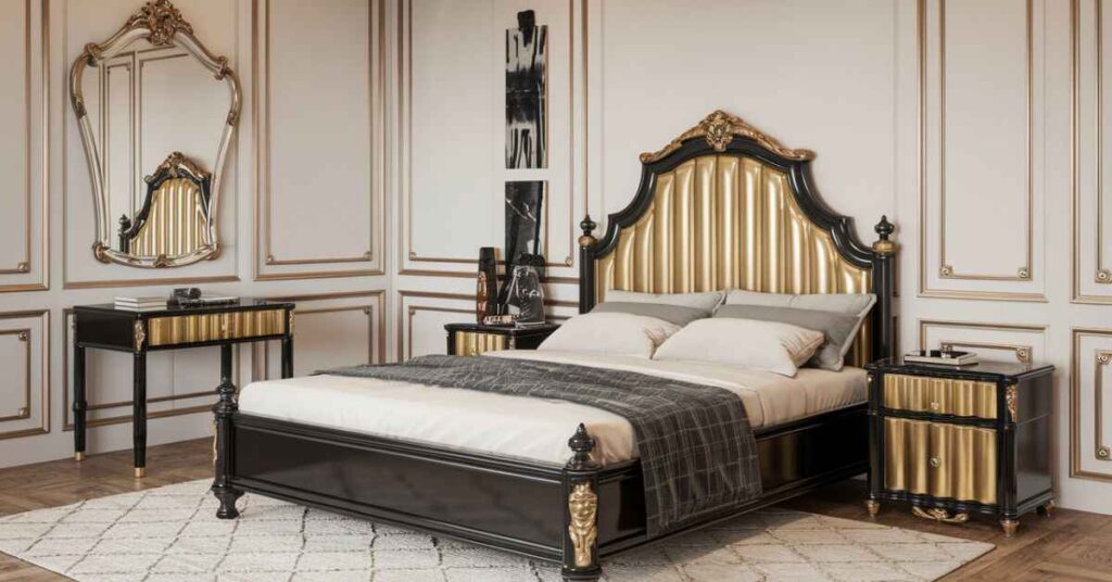 How to Style Your Black and Gold Bedroom Furniture 