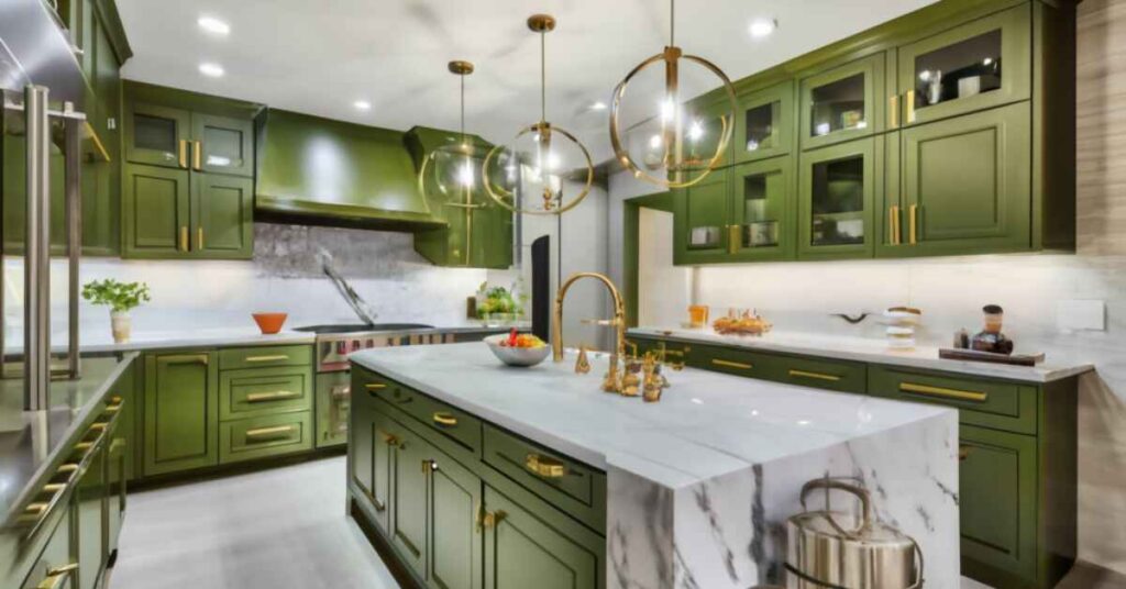 Key Lime Green Cabinets 