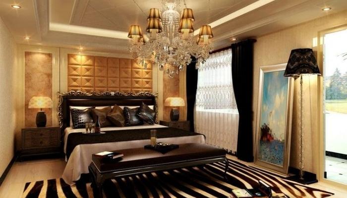 Luxury black and gold bedroom furniture