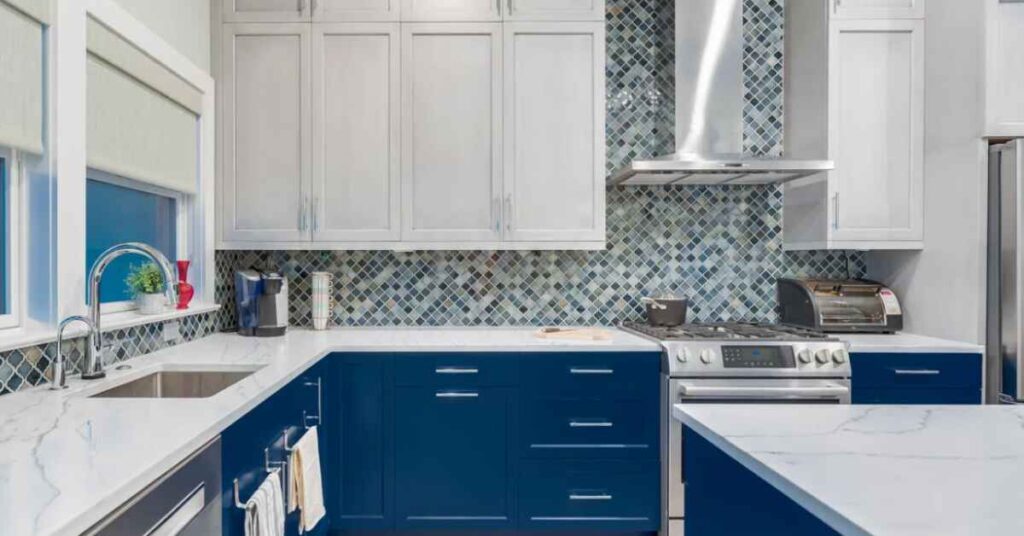 Navy blue and white Kitchen Accessories 