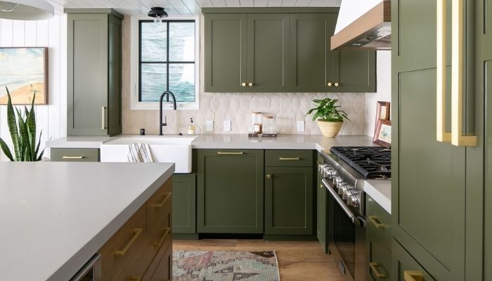 Olive Green Cabinets