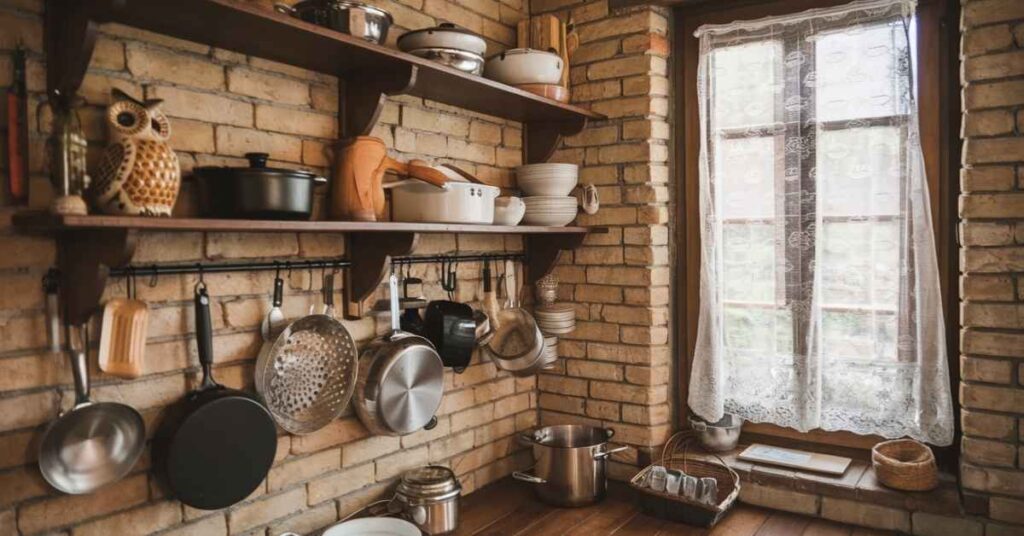 Wall Shelves With Beautiful Background