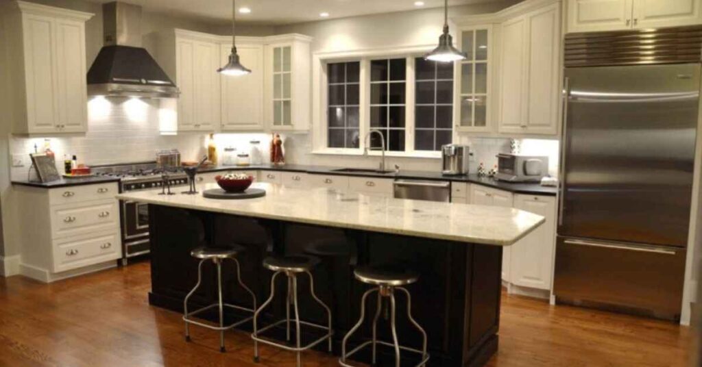 White Dove Kitchen Cabinets with Black Granite IKEA 