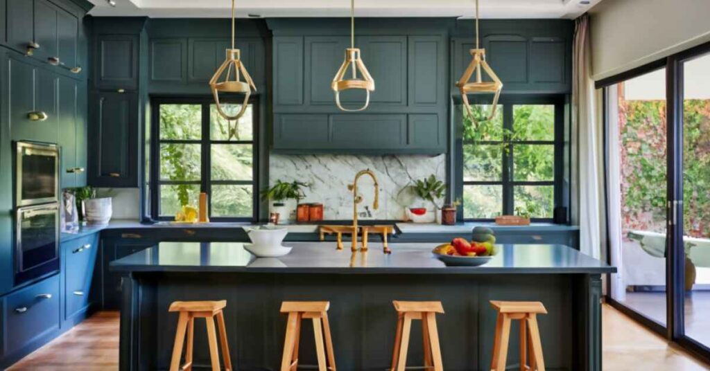 dark green paint colors for kitchen cabinets 