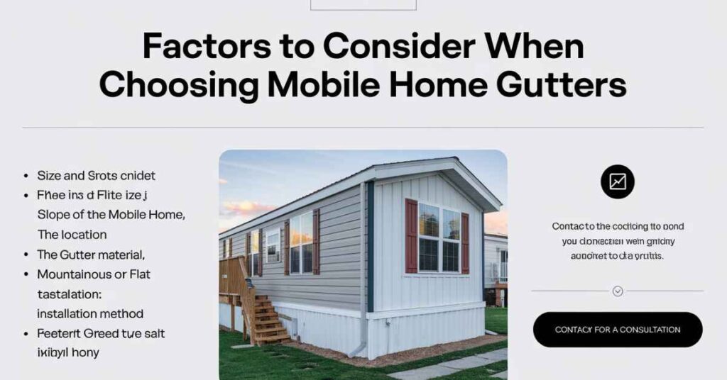 Factors to Consider When Choosing Mobile Home Gutters 