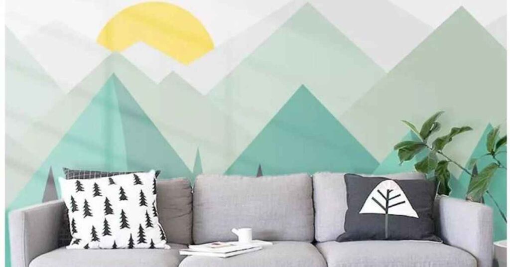 Geometric Mountain Art 