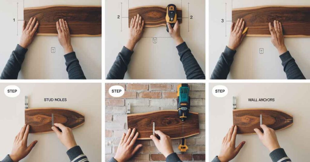 How to hang wood art on a wall 