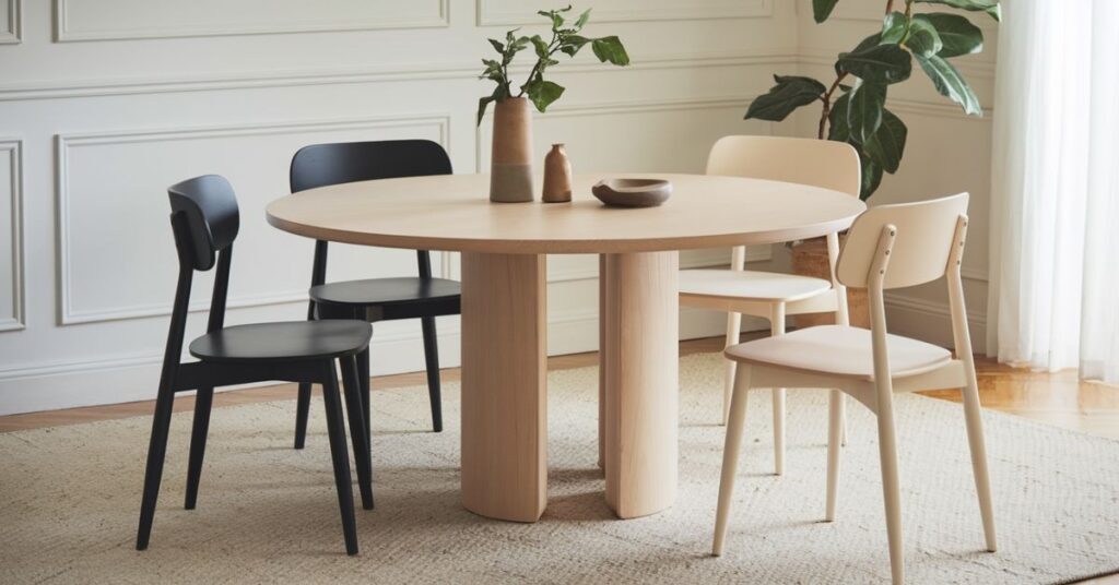 Japandi Dining Table Round 