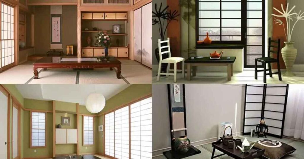 Japandi living room walls decor