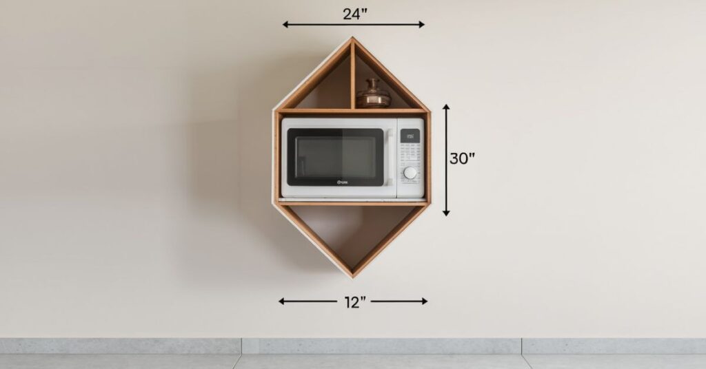 Microwave Wall Cabinet dimensions 