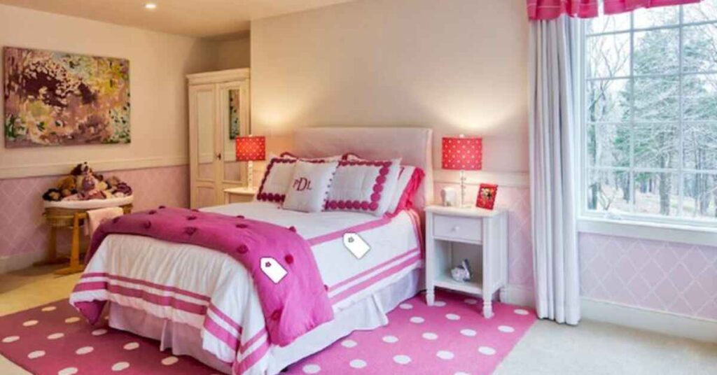 Modern green & pink bedroom decorating ideas 