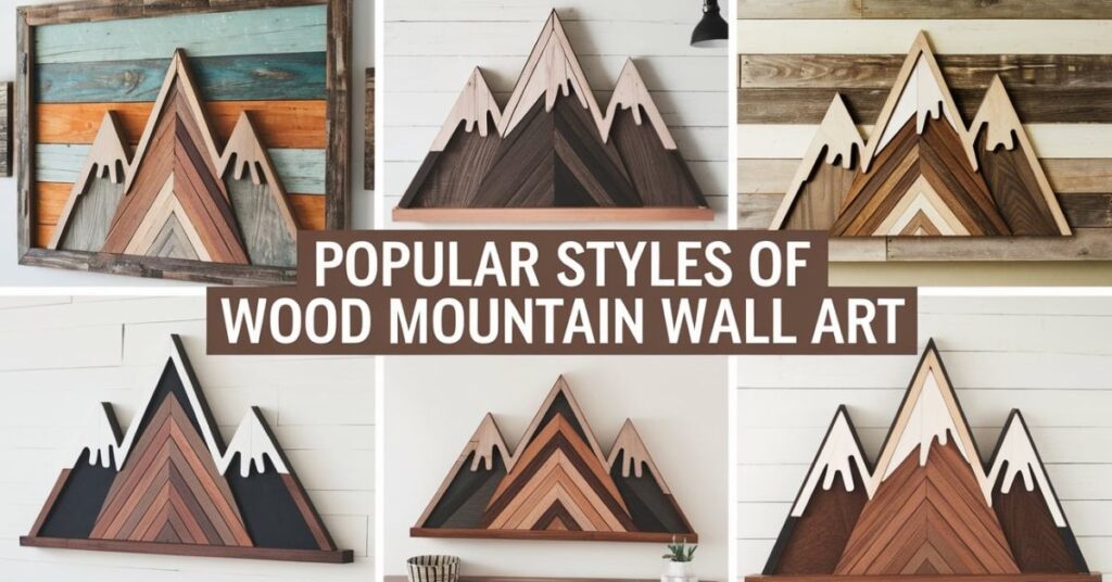 Popular Styles of Wood Mountain Wall Art 