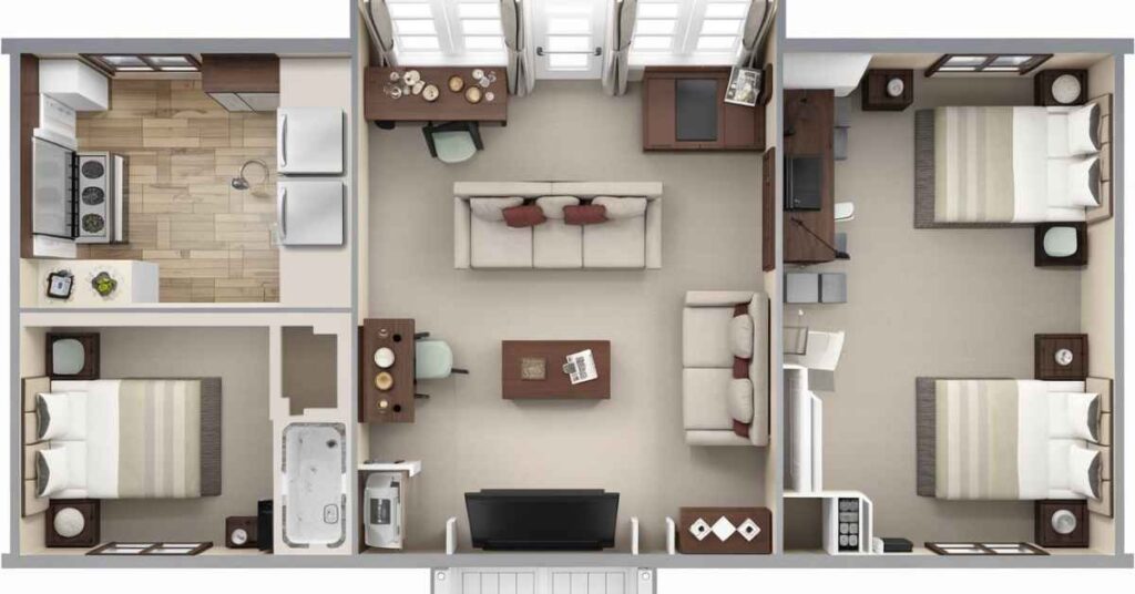 Triple Wide mobile homes floor plans