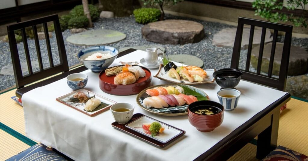 What does a table setting look like in Japan 