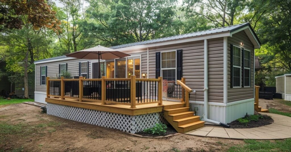 What is a good size deck for a mobile home 