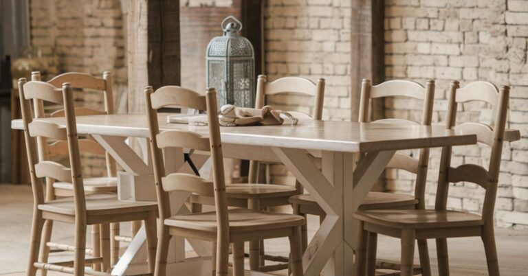 farmhouse table and chairs