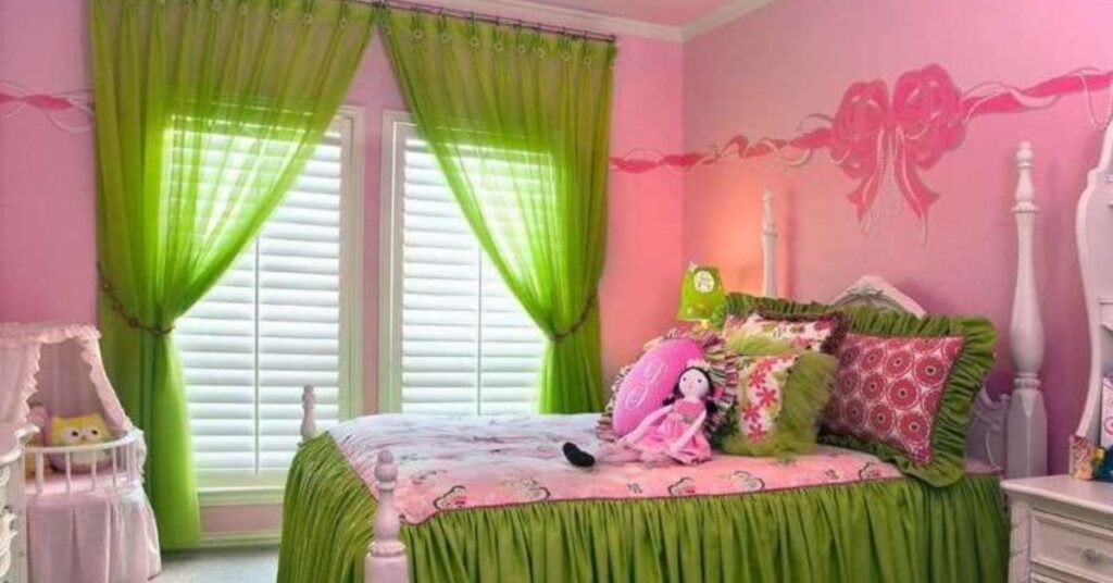 green & pink bedroom decorating ideas 