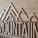 wood mountain wall art