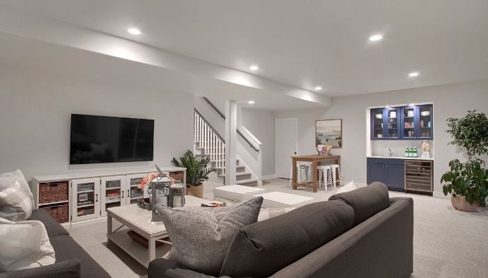 Bright Basement Living Space