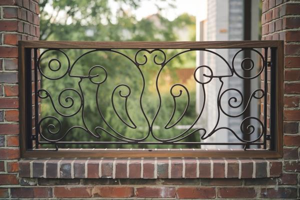 Curved Iron Grill Design for Balcony