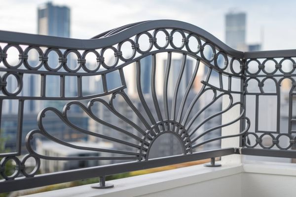 Curved Ironwork Grill