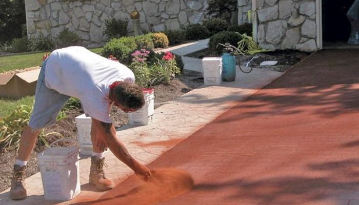 Drying Concrete curing the DIY patio 