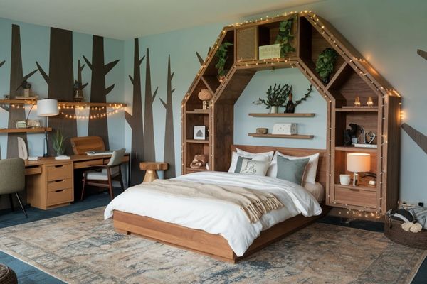 Forest themed bedroom adult