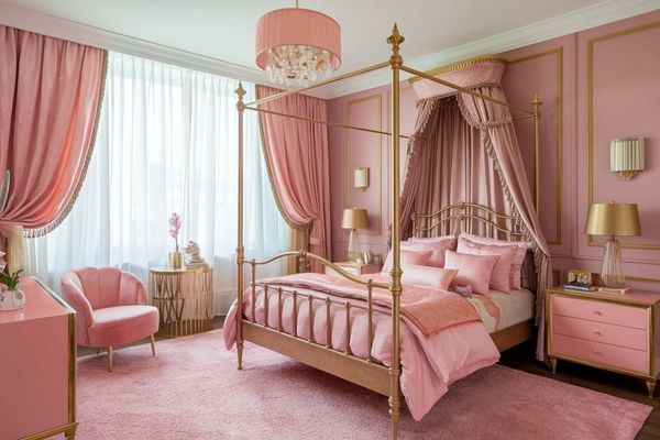 Give Pink and Gold a Chance as the Best Bedroom Colours