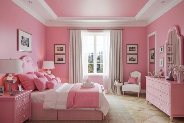 Impact of Pink Colour in a Bedroom