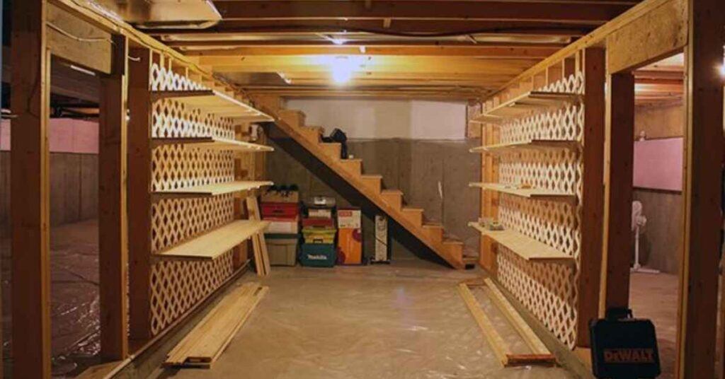 Multiple Storage Options in This Basement