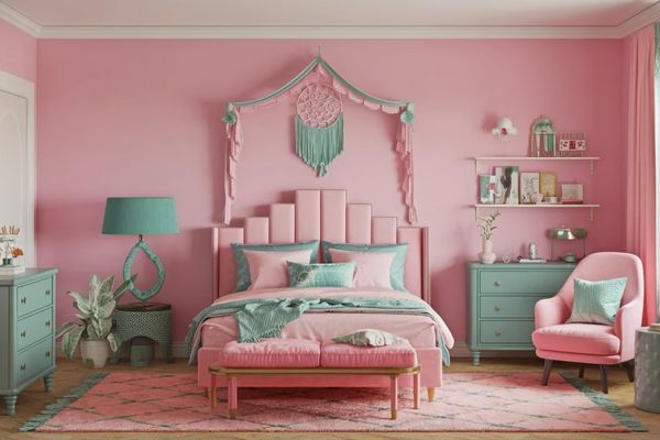 Pairing Pink and Teal for a Dreamy Bedroom