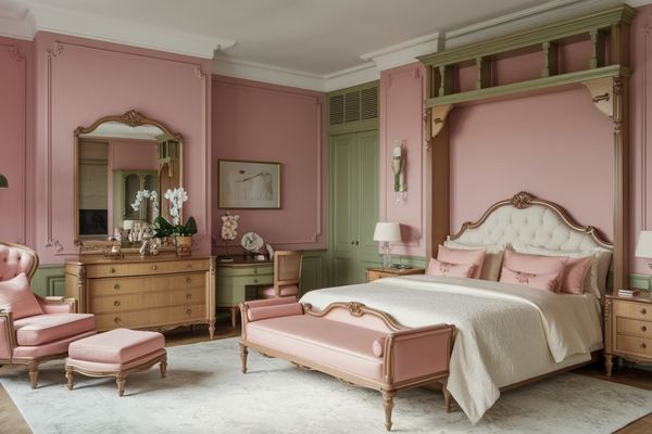 Pairing Soft Pinks and Greens for Bedroom Interiors