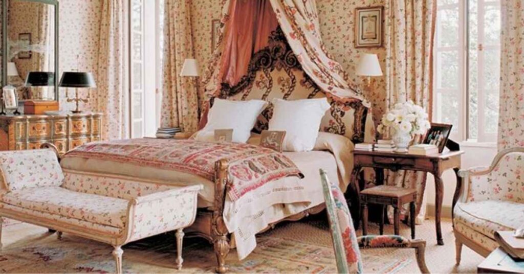 Palace-Inspired French Country Bedroom