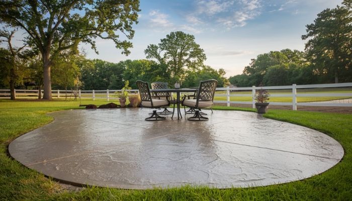 Poured Concrete Patio 