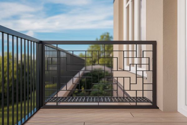 Simple Modern Balcony Grill Design