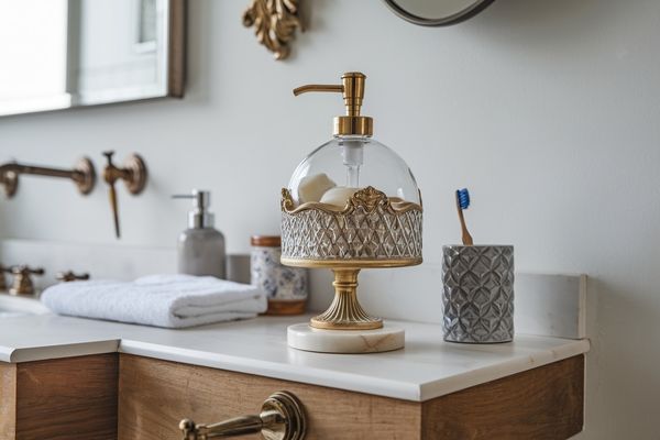 Soap Dispensers on a Pedestal