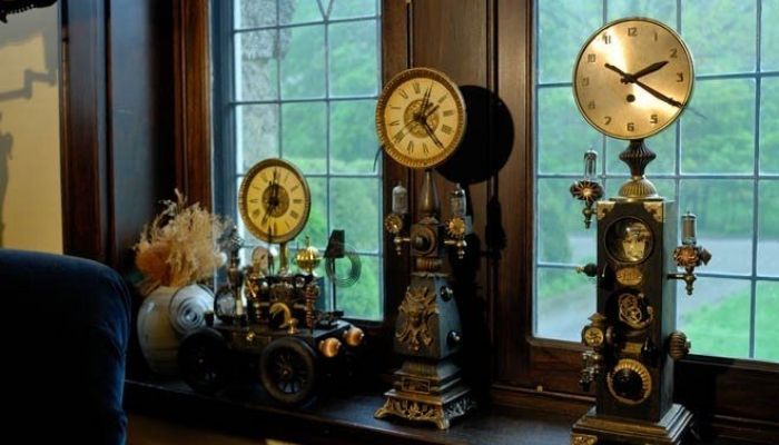 Steampunk-Inspired Bookshelves