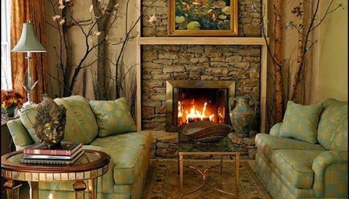 Stone Fireplace